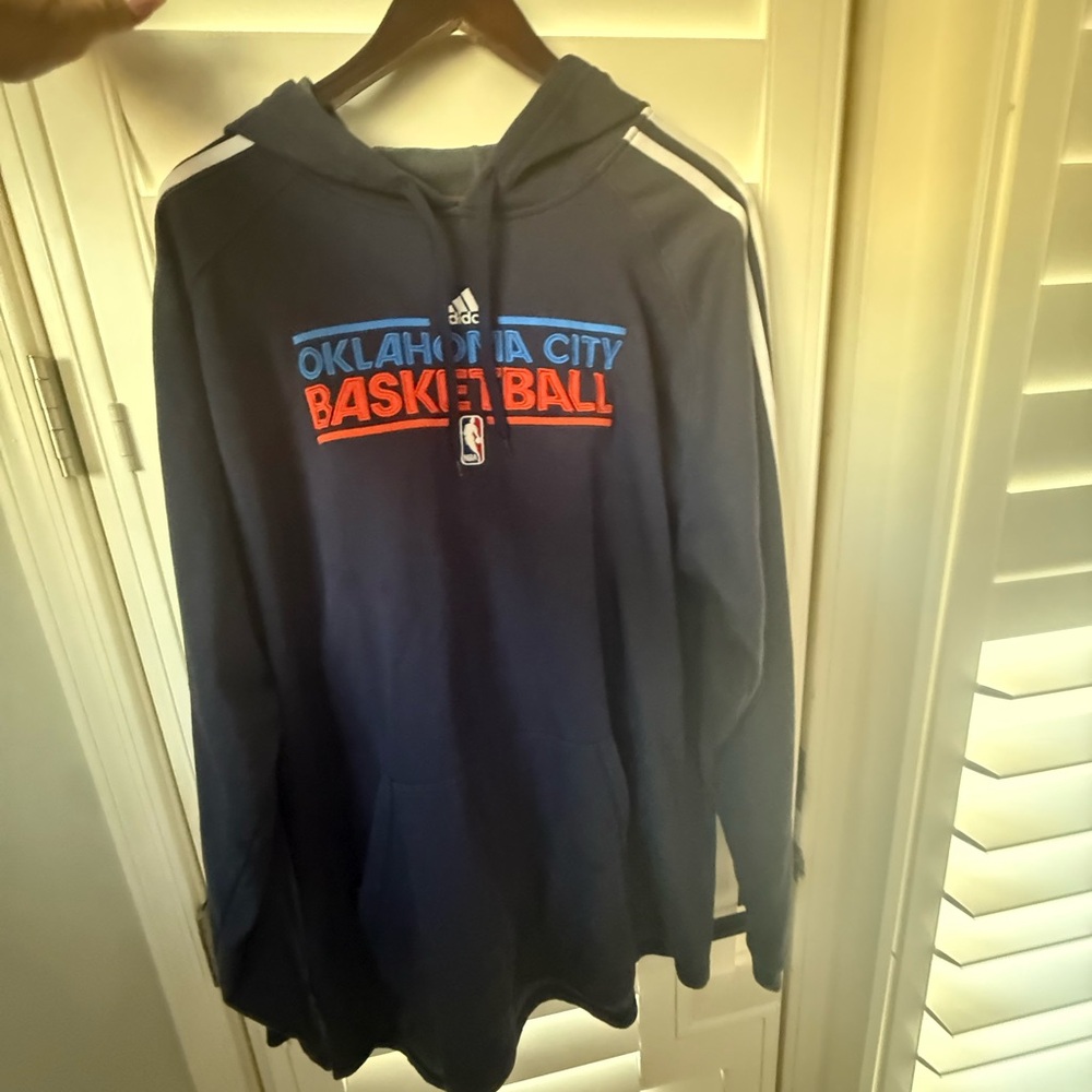 Adidas Men's Navy Oklahoma City Basketball Hoodie